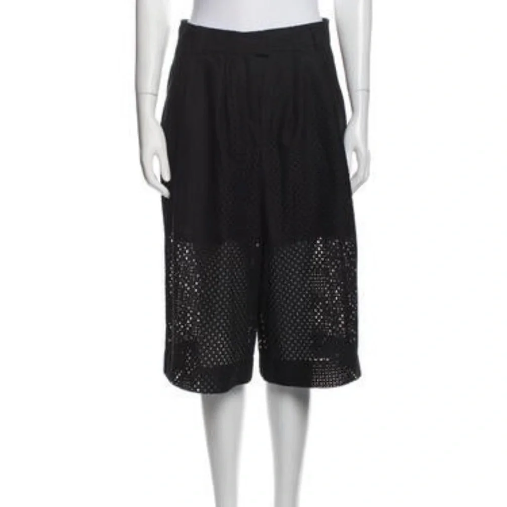Philosophy di Lorenzo Serafini High Rise Wide Leg Long Shorts in Black US6, IT42 - Picture 1 of 3
